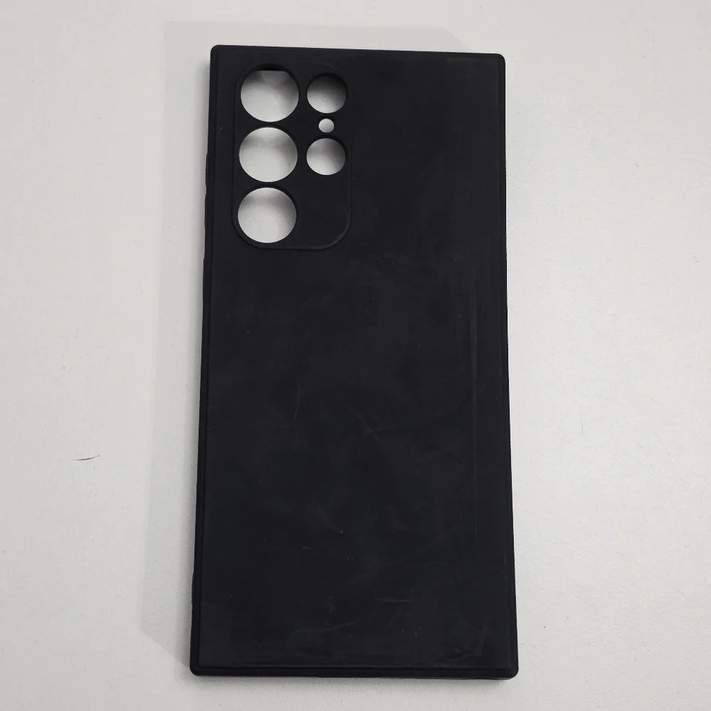 Samsung Galaxy S22 Ultra soft Gel Black Silicone Cute Teddy Bear Case NEW
